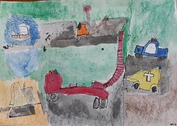 I. Kořínek Vašík; Povodně-bagr a policie