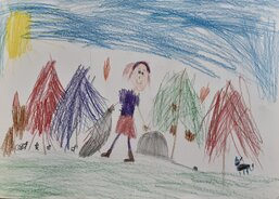 I. Nováková Julie; Já, jak nesu z lesa odpadky