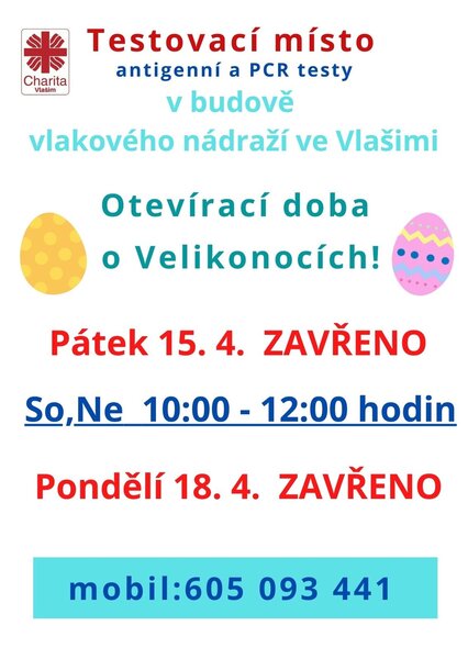 plakát na testovací místo