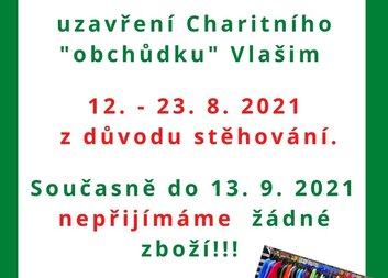 Omezení z důvodu stěhování do nového komunitního centra