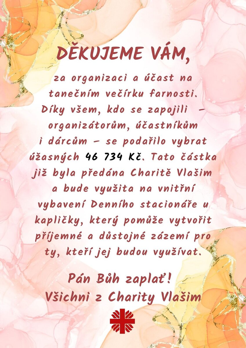 Poděkování 2026 Poděkování 2026